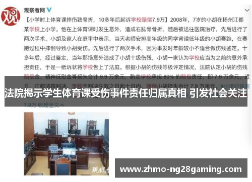 法院揭示学生体育课受伤事件责任归属真相 引发社会关注